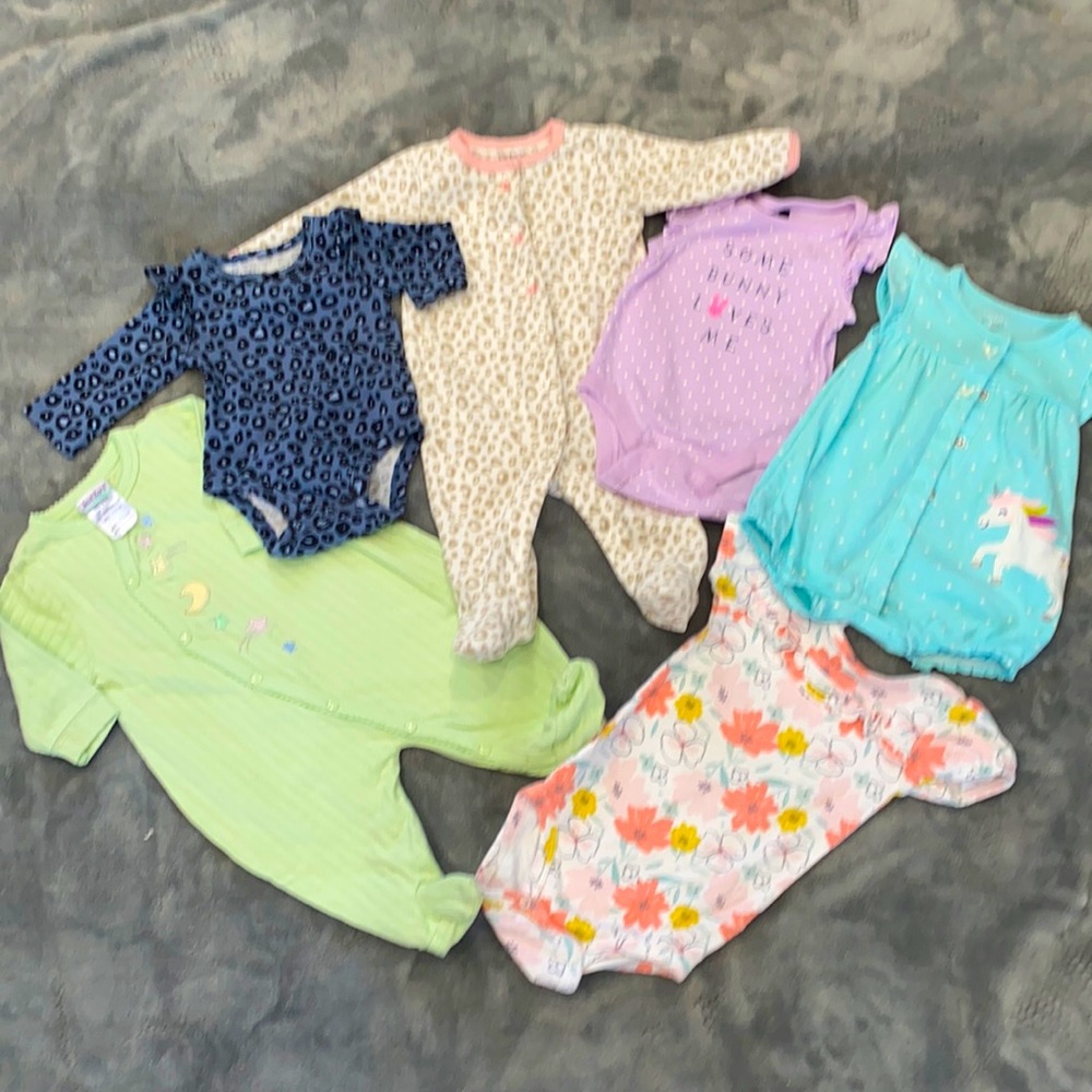 Babies big bundle one peace and footie 3m/3-6M - Picture 1 of 12